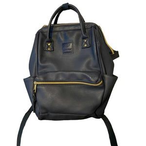 Anello wide mouth mini backpack - Navy Blue